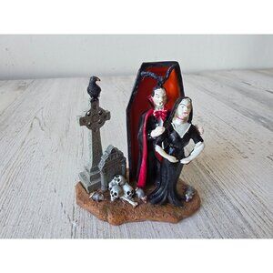 Lemax Dracula coffin casket tombstone cemetery Halloween village accessory peopl